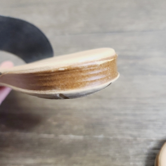 ESPRIT Black Tan Slip On Classic Minimalist Sandal - Picture 8 of 9